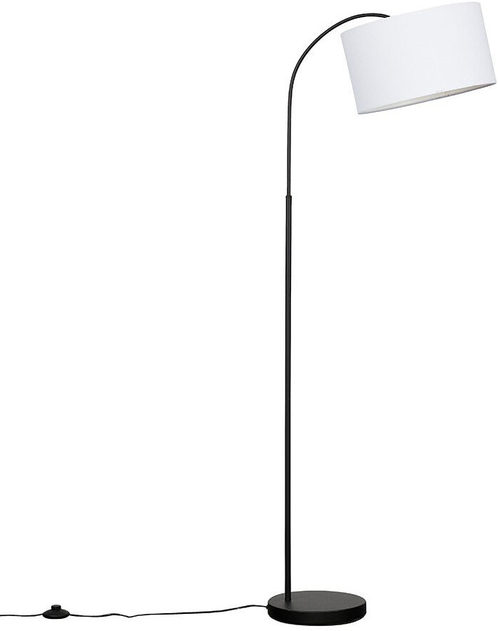 17 Stories Domani 143cm Gloss Arched Floor Lamp White 143cm H X 40cm W X 40cm D