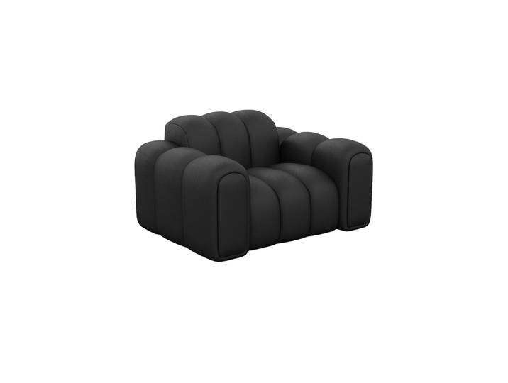 Design Echtleder Loungesessel „Casamira“ Echtleder Schwarz BLOOMINGLOFT Collection