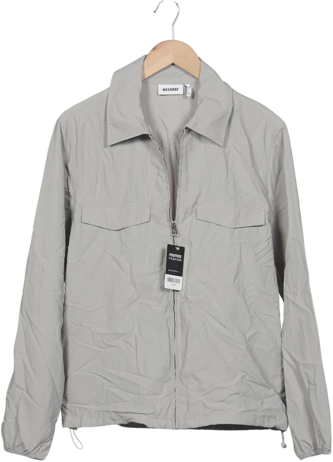 Weekday Herren Jacke, Grau, Gr. XS, Synthetik - Second Hand