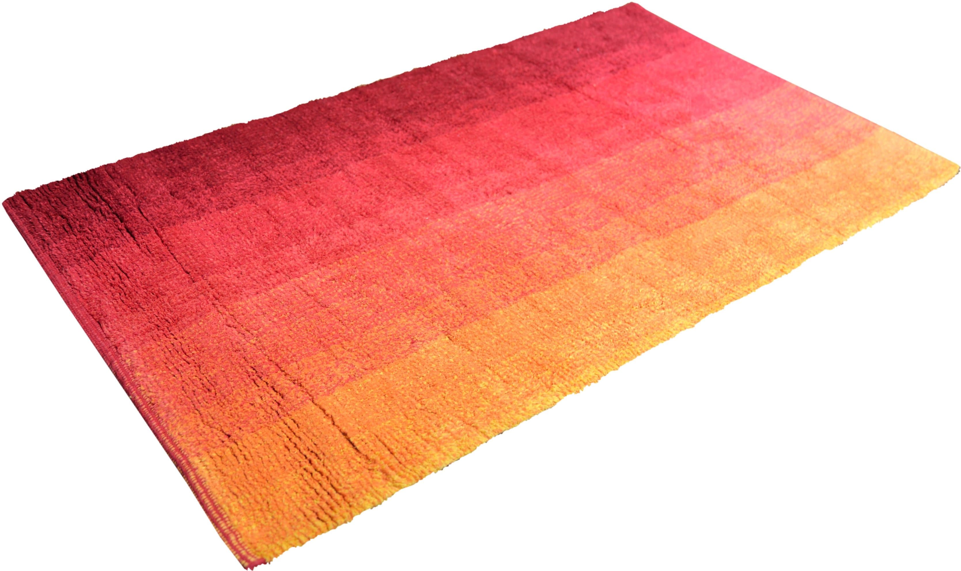 Badematte DYCKHOFF "Colori 09285" Gr. 1, rot, H:14mm, Bio-Baumwolle, Badematten, Badematte