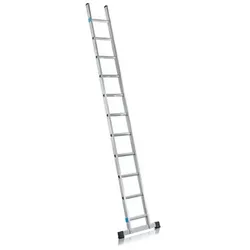 Anlegeleiter 14 Sprossen, Aluminium, L 4110mm, B 350mm, AH 4900mm