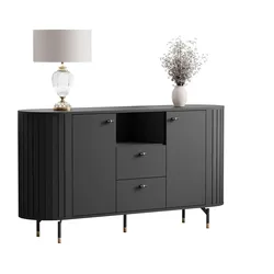 SIDEBOARD ELODIE 150 2T2S Schwarz