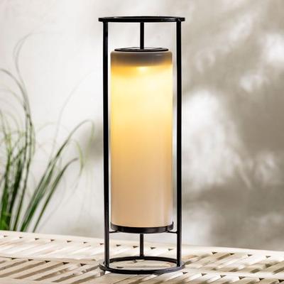 The Gerson Companies Landon LED Solar Lantern Black , Black