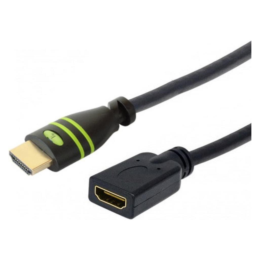 Techly 106824 Monitorverlängerung HDMI-HDMI M/F 0,2m Netzwerk 4K 60Hz schwarz (0.20 m) (ICOC-HDMI2-4-EXT002)