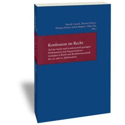 Konfession im Recht, Taschenbuch von Pascale M. Cancik,Thomas Henne,Thomas Simon, Klostermann, Vittorio, 978-3-465-04081-1