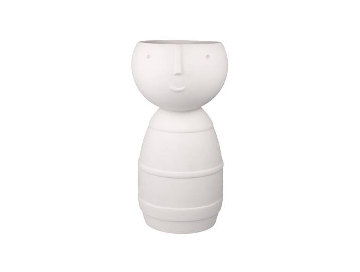 Dekovase GOEBEL Vase Klaus Studio 8 Vultus 30 cm weiß , weiß, B:15cm H:30cm T:14,5cm, Vasen, Dekovase, Abwischbar