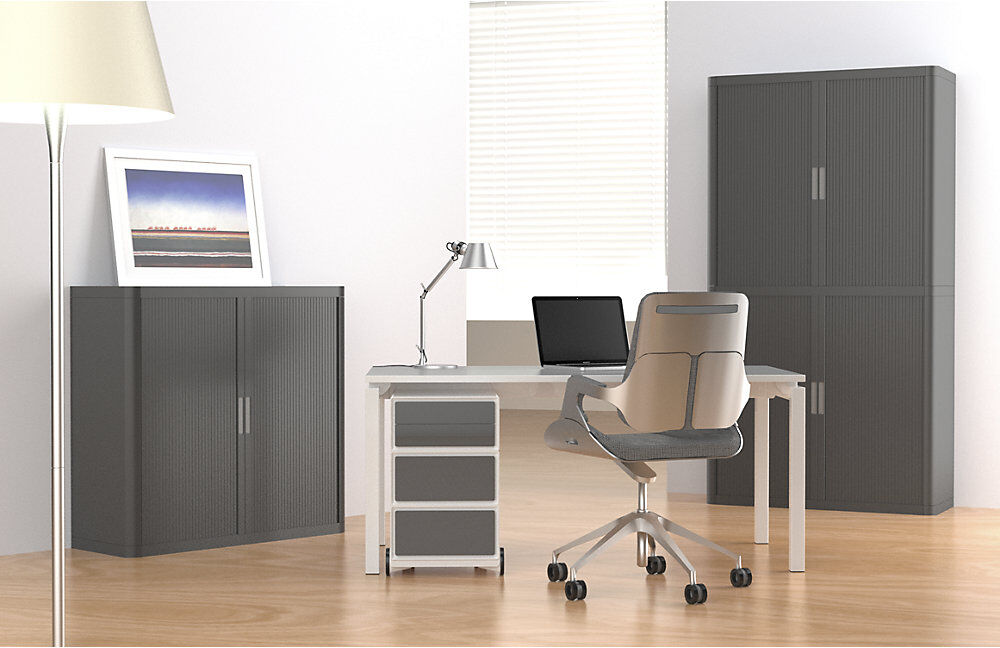 Rollcontainer easyBox®, 3 Schubladen, weiß / grün EasyBox