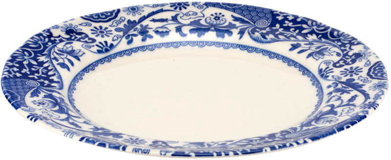 Blue Italian, Brocato - Side Plates White;Blue 20cm W