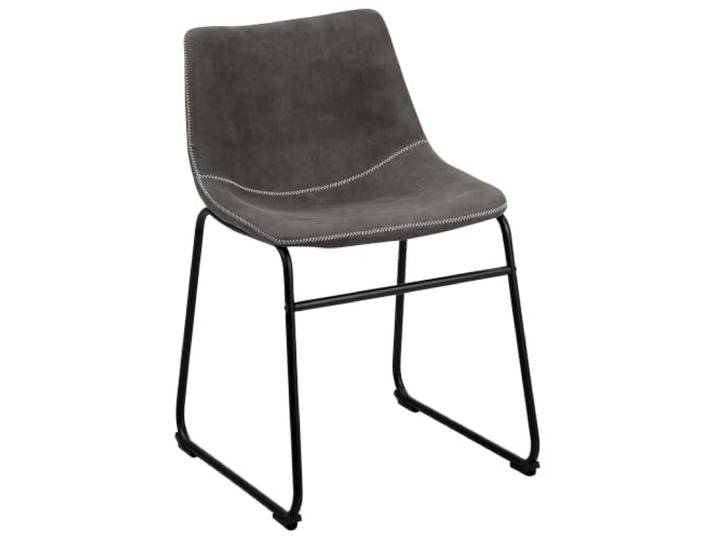 Bequeme und stilvolle Stühle im Retro-Design 2er Set dunkelgrau Batavia