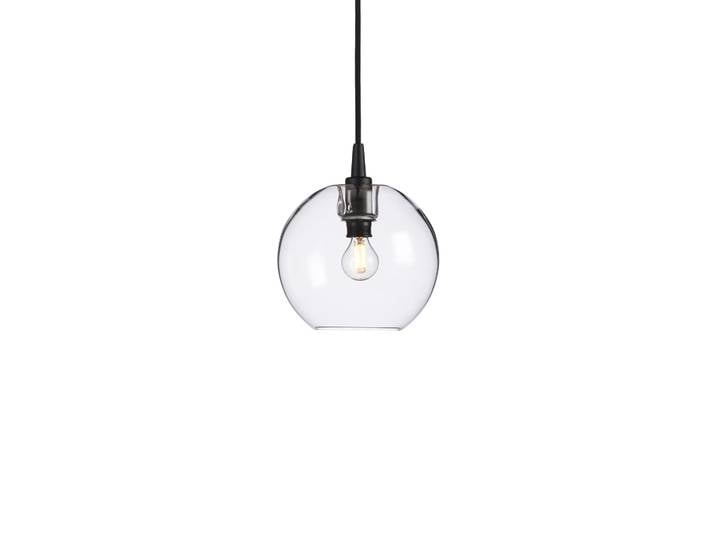 Belid Suspension Gloria Ø19 cm Noir-verre transparent