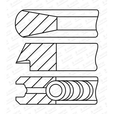 GOETZE ENGINE Kolbenringsatz 08-782300-10 für Fiat