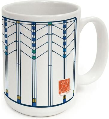 Thirstystone Ennis House Window Design by Frank Lloyd Wright 15 oz. Ceramic Mug Manufactured in the USA Dishwasher Safe Microwave Safe