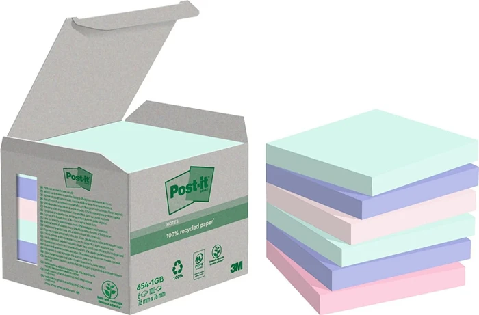 Post-it Recycling Notes Rainbow Haftnotizen farbsortiert 6 Blöcke 7100259123