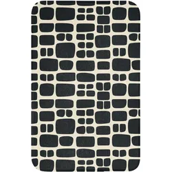 WC-VORLEGER Modern - Bio - Schwarz WC Teppich 50x80 cm