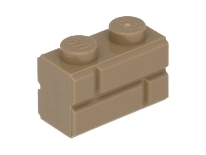 LEGO® 1000x LEGO Mauersteine 1x2, dunkles Beige Spielbausteine