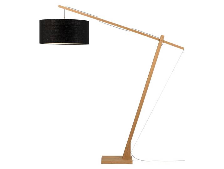 GOOD&MOJO Stehlampe Montblanc Bambus 60x30 Schwarz