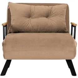 SESSEL mit Stoffbezug und Metallfüßen, umwandelbar 67/50/41 cm