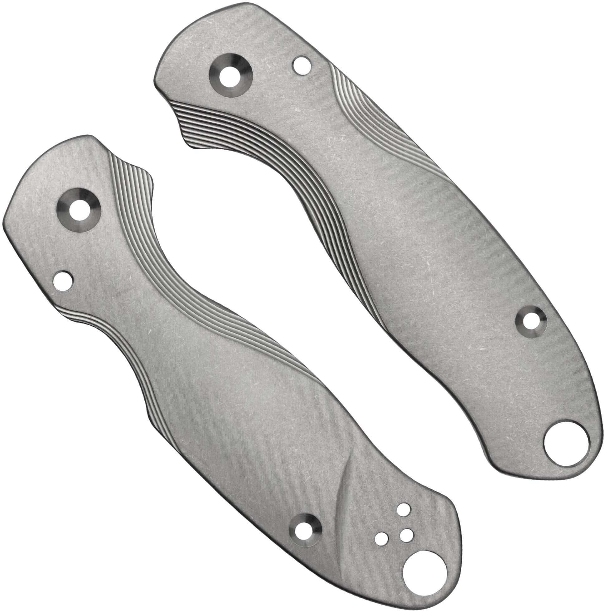 Flytanium Spyderco Para 3 Scales, Lotus Titanium, guancette