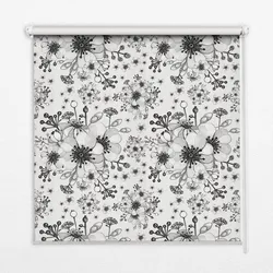 INNENROLLO - Fensterrollo - Rollo - 130x140 cm - Gezeichnete Blume
