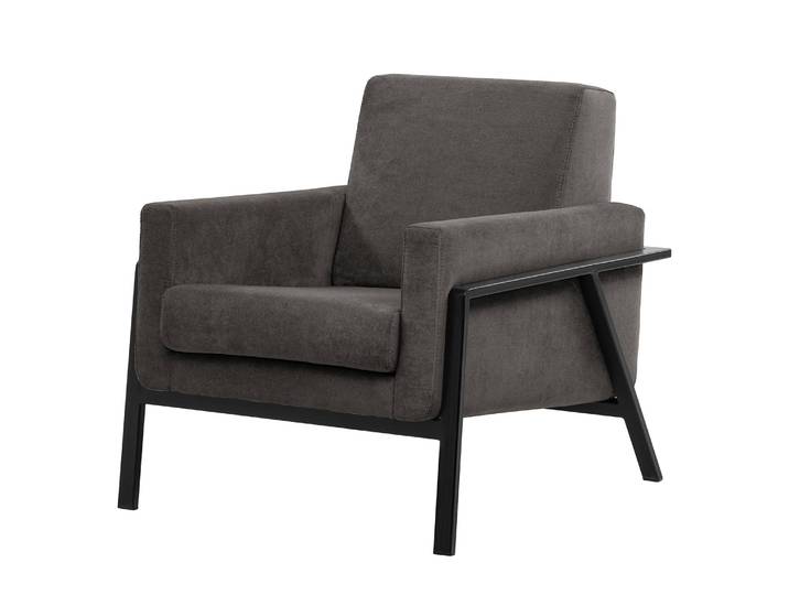 Fauteuil Hanko I Gris/Gris Tissu Lito 80 x 86 x 85cm