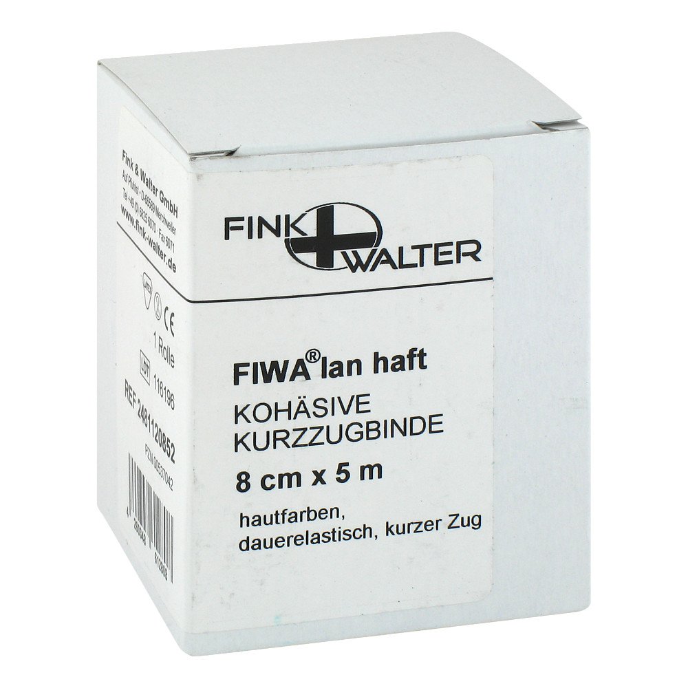 Fink & Walter GmbH Kompressions Binde 8cmx5m kohäsiv mit kurzem Zug 00537042