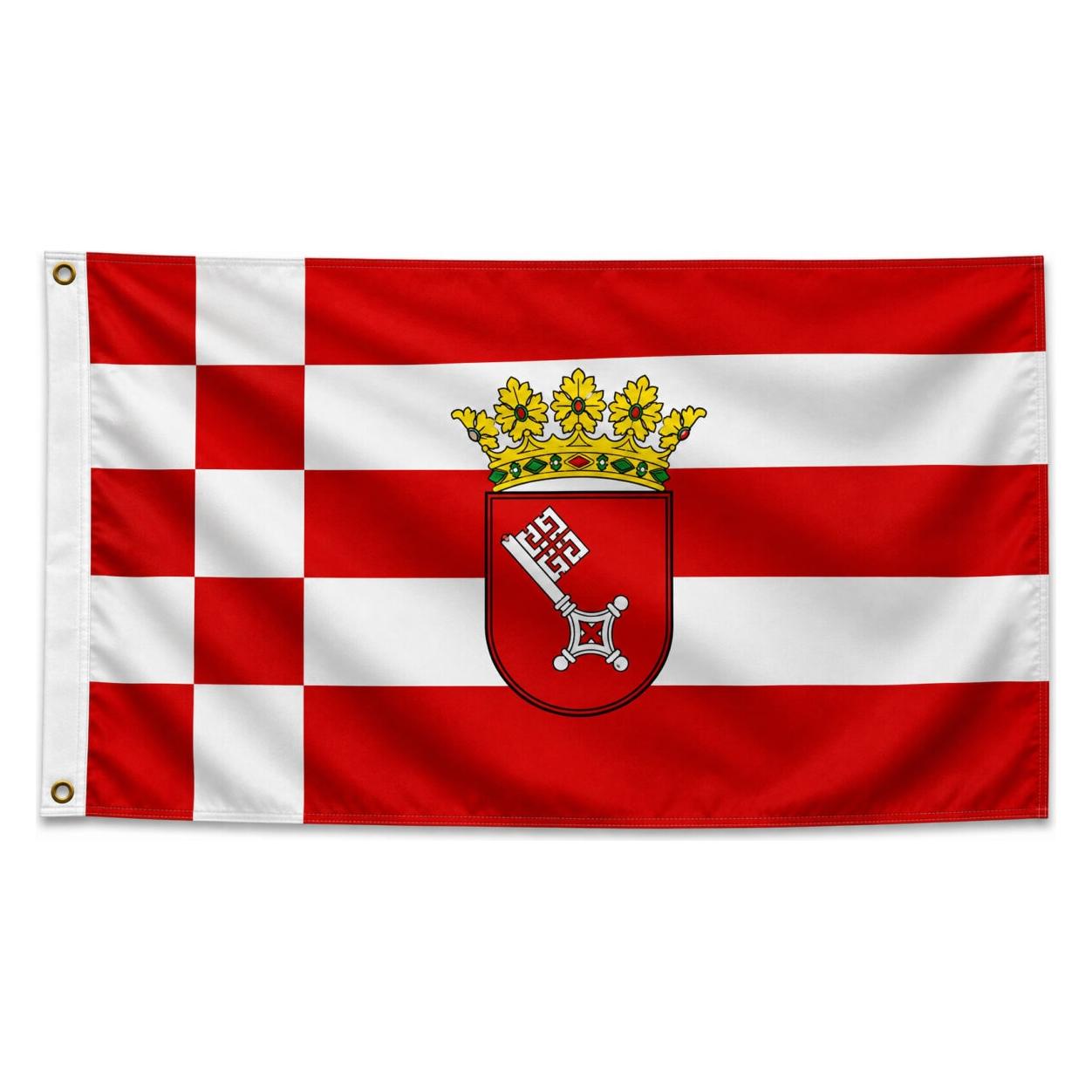 trends4cents Flagge Bremen 90 x 150 cm Fahne mit 2 Ösen 100g/m² Stoffgewicht Hissflagge Hissen (90 x 150 cm) (32205147)