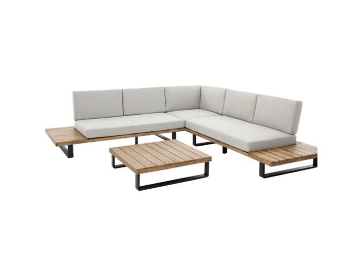 Gartenlounge Maui II Natur geölt Akazie 5 B 250 T 255 cm - Gartenlounge - Wetterfeste Gartenmöbel & Accessoires