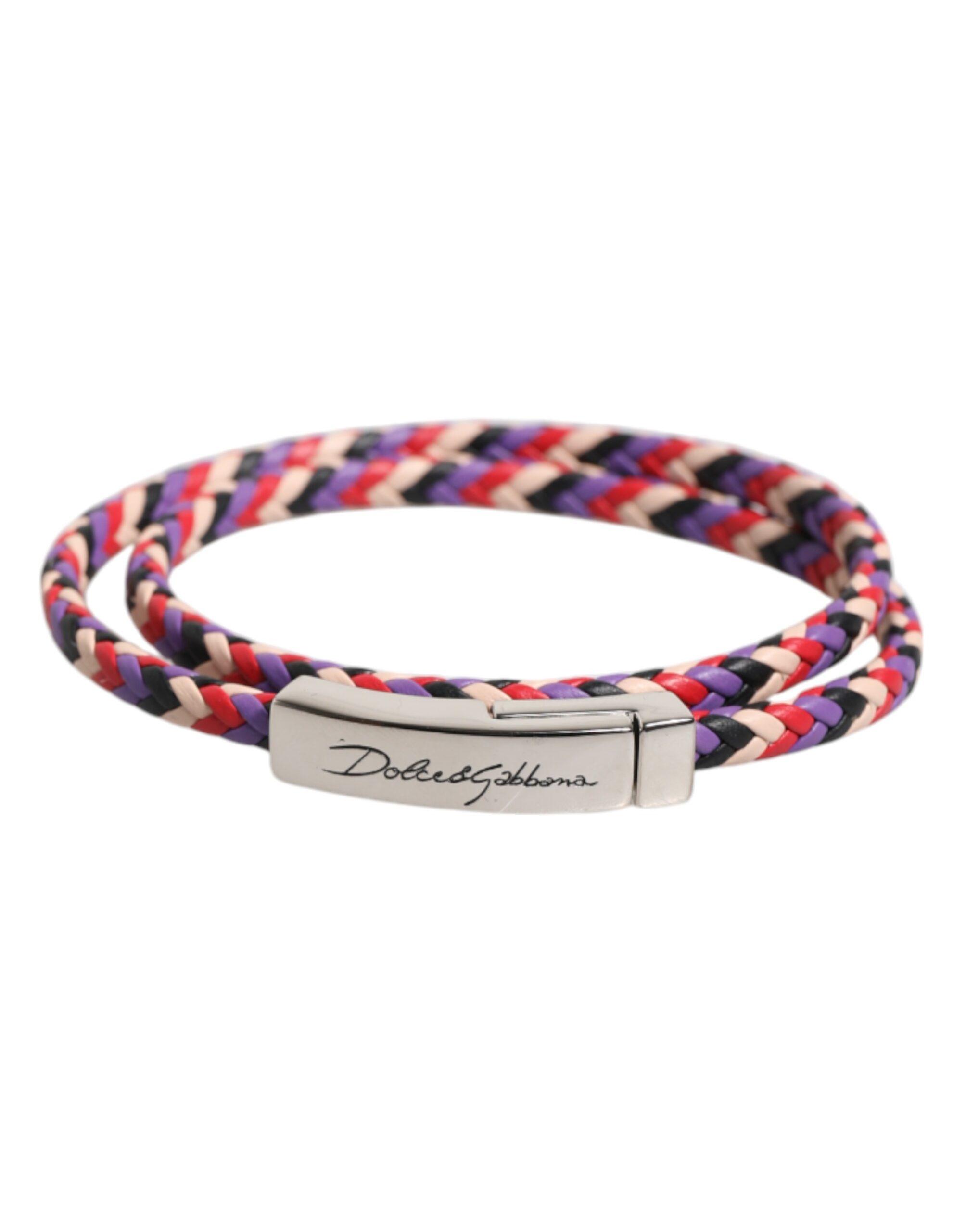 Geflochtenes Lederarmband mit Magnetverschluss