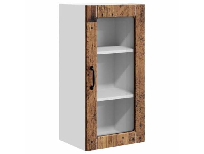 IBUQDDV Wandglas-Schrank Lucca Altholz 40 x 31 x 80 cm Holzwerkstoff Geschirrspüler-Paneel, Innenbereich, rechteckig, Holzwerkstoff, modernes Design, Küchenlayout