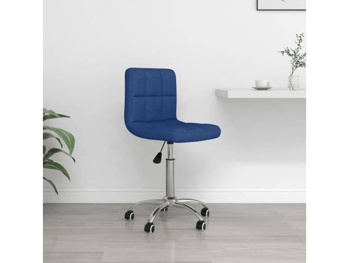 TOPSELLER Elégant Chaise pivotante de bureau Bleu Tissu idéal pour votre maison B6brh1