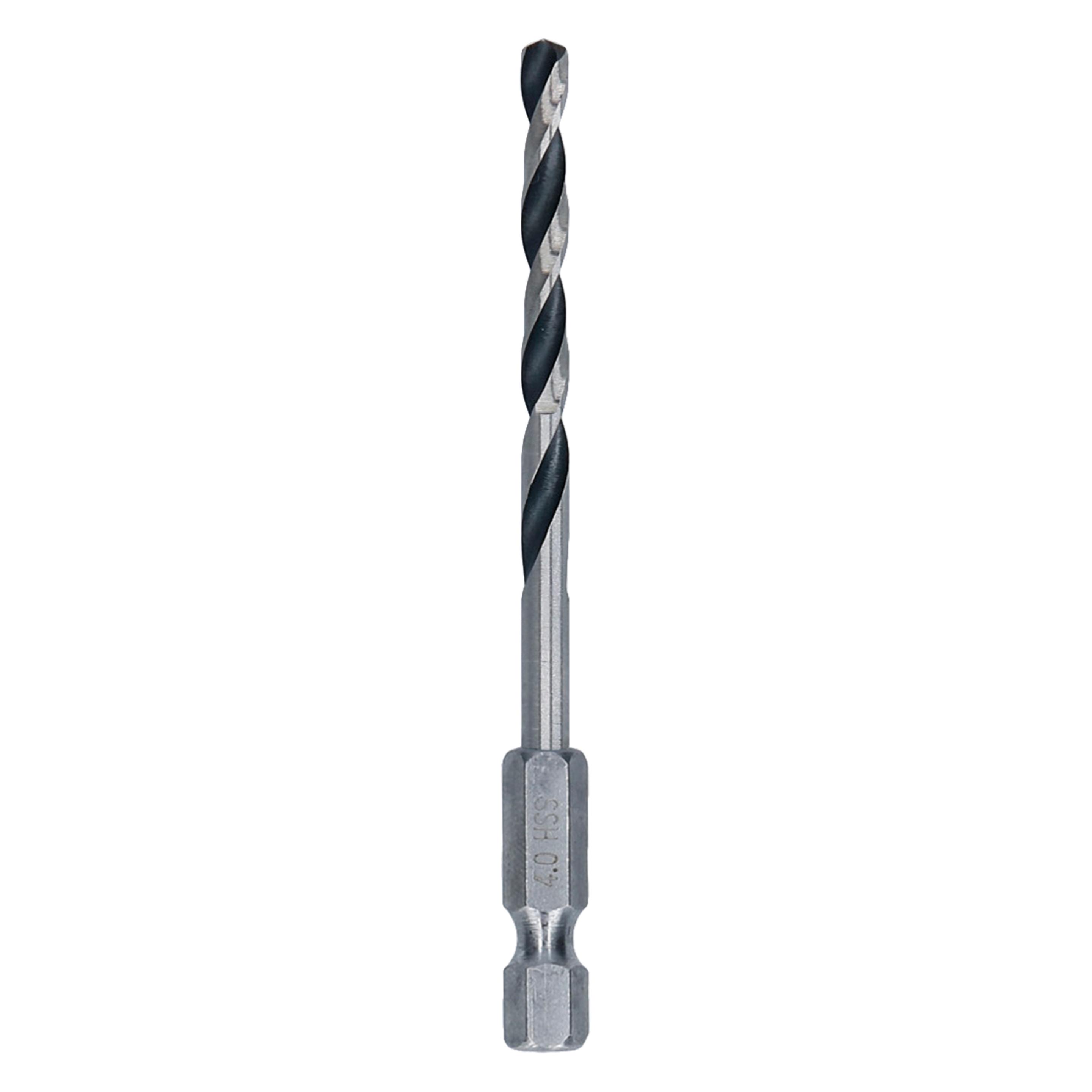 Bosch Professional Zubehör HSS PointTeQ Sechskantbohrer 4,0 mm, 10-tlg. (2608577543)