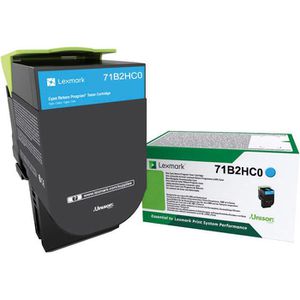 Lexmark Toner 71B2HC0 Prebate, cyan, 3500 Seiten