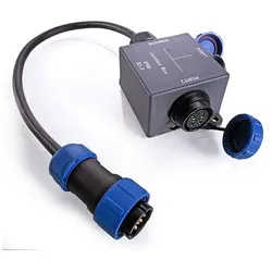 Kapego Outdoorverteiler Weipu 2-fach, Zuleitung 30cm, IP67, 24 Volt, 4- Polig D-730301