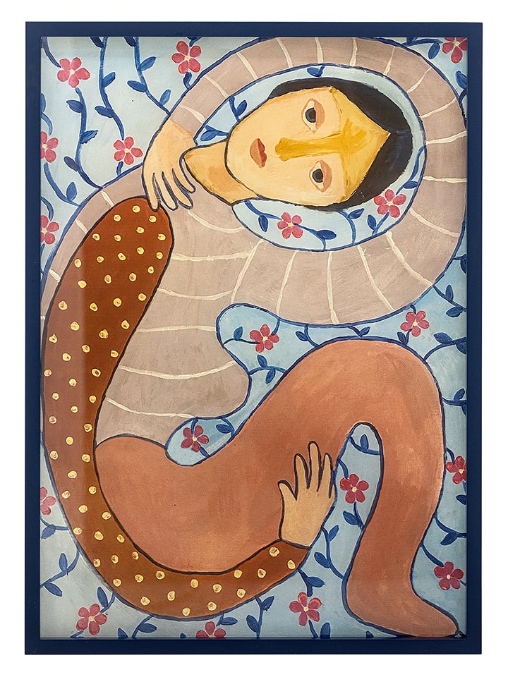 Bloomingville Gerahmter Kunstdruck "Floriesta" - (B)52 x (H)72 cm - onesize