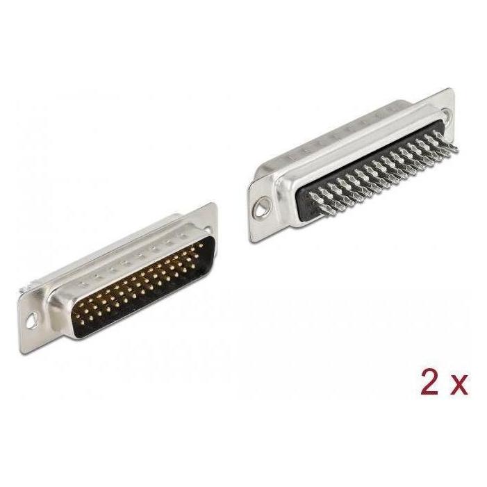 Delock D-Sub HD 44 Pin Stecker Metall, Lötversion, 2 Stück (66707)