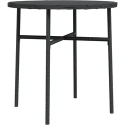 vidaXL Beistelltisch Schwarz 45 cm Poly Rattan