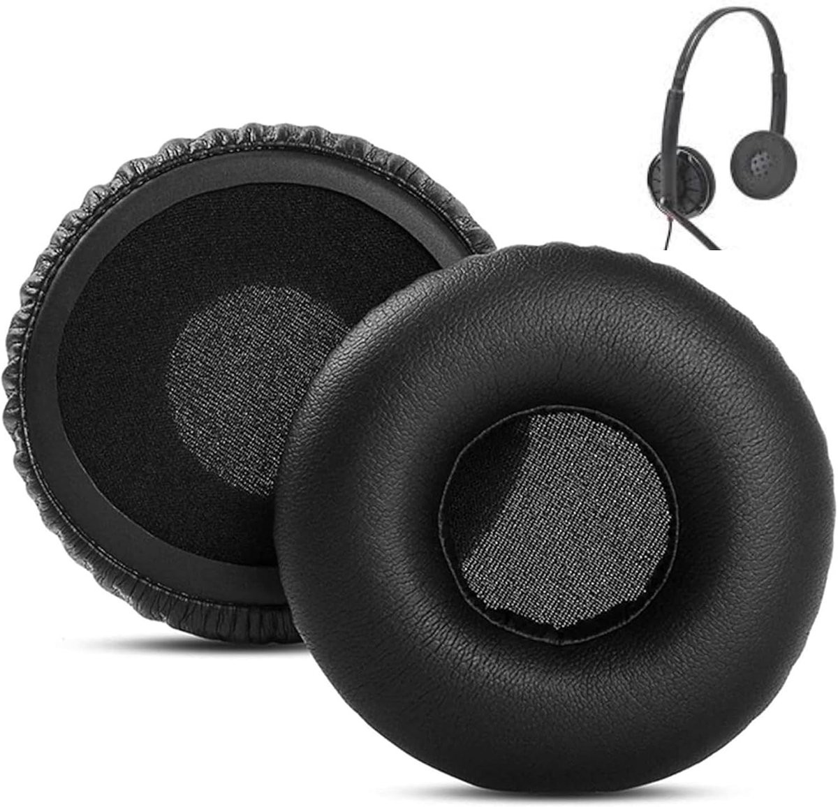 Oorkussens compatibel met Plantronics Blackwire C320 USB hoofdtelefoon met huidvriendelijk leer en geheugenfoam