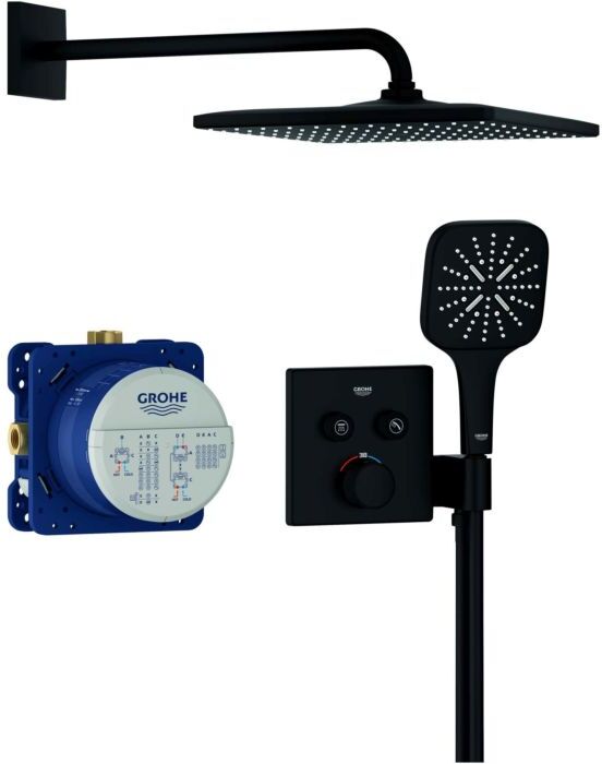 Grohe Grohtherm Smartcontrol Duschsystem 34865KF0 Unterputz, phantom black