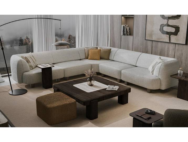 JVmoebel Ecksofa Grau L-Form Polstersofa Wohnzimmer Textilcouch Edle Ecksofas, 1 Teile, Made in Europa