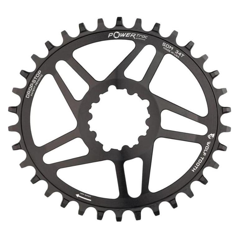 Wolf Tooth PowerTrac Elliptical SRAM GXP Direct Mount Kettenblatt, Boost 52mm Kettenline/3mm Offset (30) (OVAL-SDM30-BST-B)