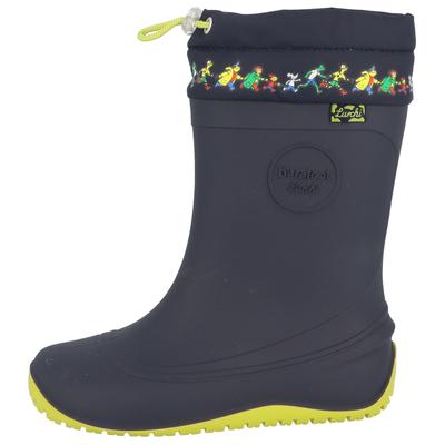 Barfußschuh LURCHI "Pax Barefoot", Jungen, Gr. 33, Synthetik, schwarz (navy), Synthetik, Textil, Schuhe Barfußschuh, Regenstiefel mit süßen Lurchi-Motiven, Größenschablone zum Download