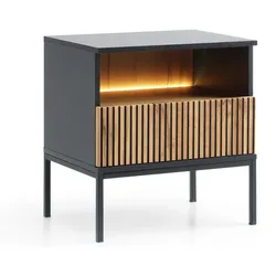 NACHTSCHRANK Schwarz 54 cm Deo