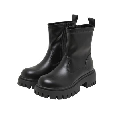 Stiefel BUFFALO "Buffalo ZANOS SOCK BOOTIE - VEGAN NUBUCK", Damen, Gr. 36, schwarz, Polyurethan, unifarben, Schuhe Stiefel