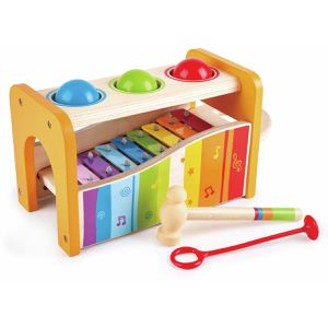 Hape Motorikspielzeug Xylophon und Hammerspiel, Klopfbank aus Holz, ab 1 Jahr