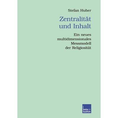 Zentralität und Inhalt, Taschenbuch von Stefan Huber, VS Verlag für Sozialwissenschaften, 978-3-8100-3828-9