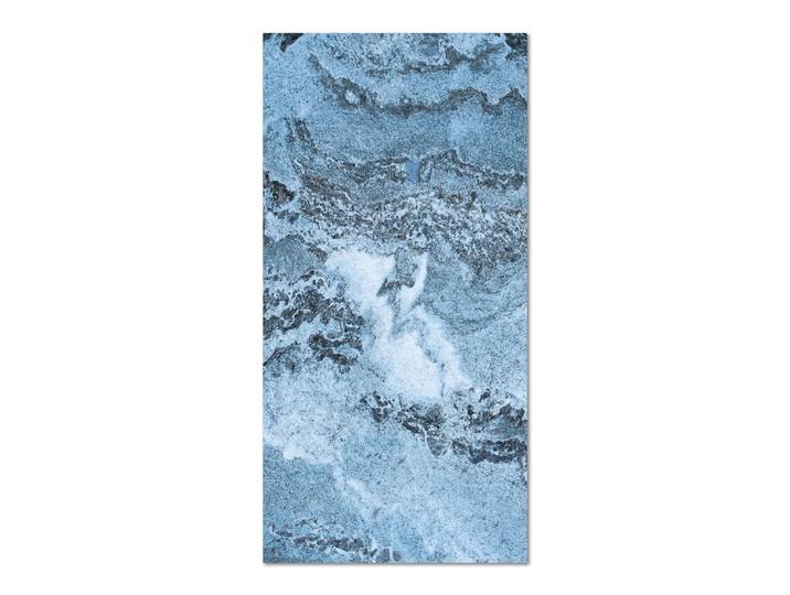 Tapis vinyle marbre bleu 80x300cm