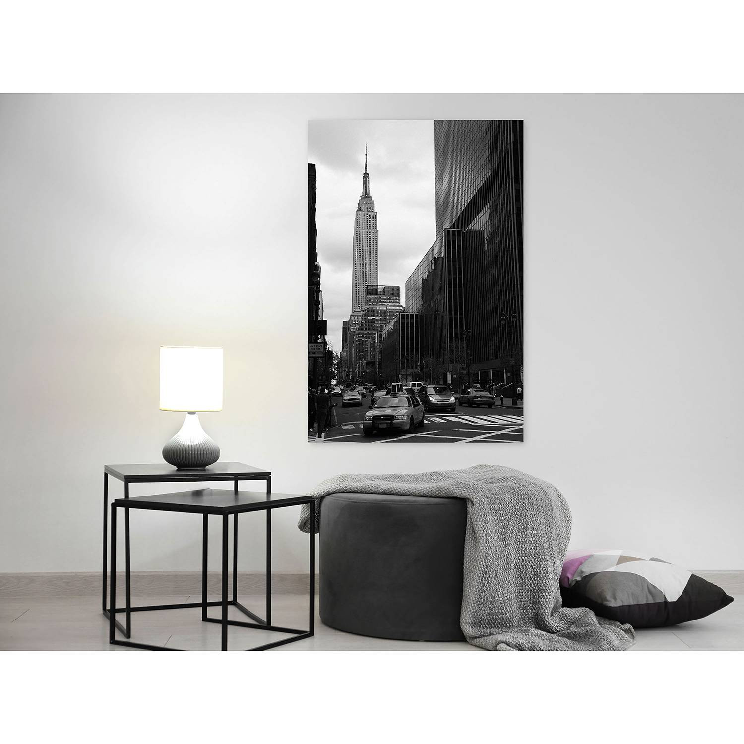 home24 Afbeelding Street in New York, grijs, 40 x 60 cm