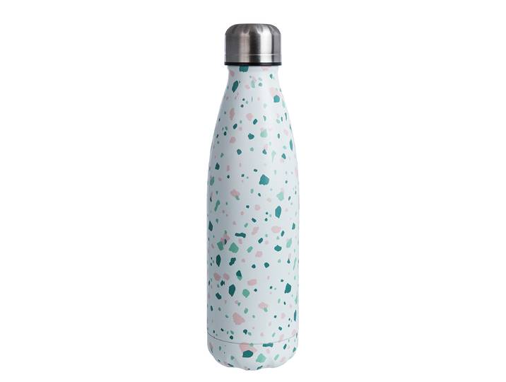 Bouteille thermo Terrazzo Ø 8cm Blanc/Vert/Blanc/Vert