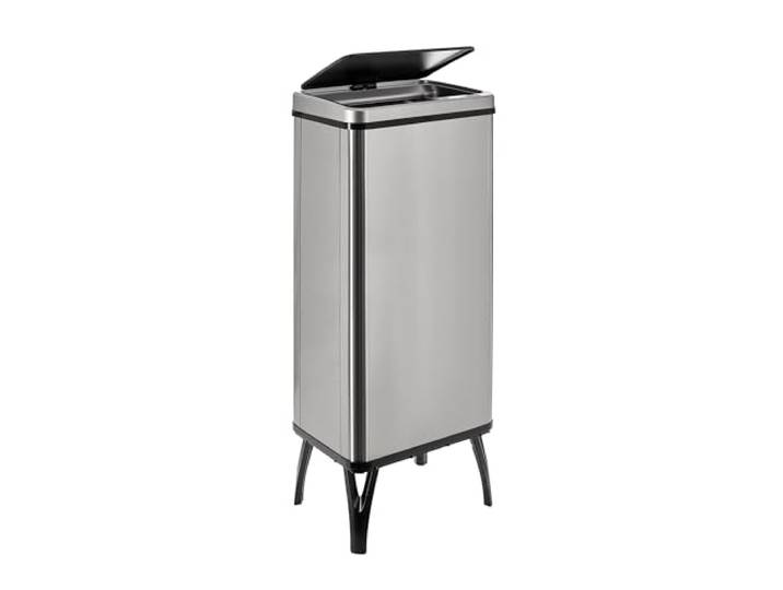 WELL HOME MOBILIARIO & DECORACIÓN Intelligenter Mülleimer mit automatischem Öffnen oder manuellem Kontakt, 60 l, 35,5 x 26 x 95,5 cm, Grau.