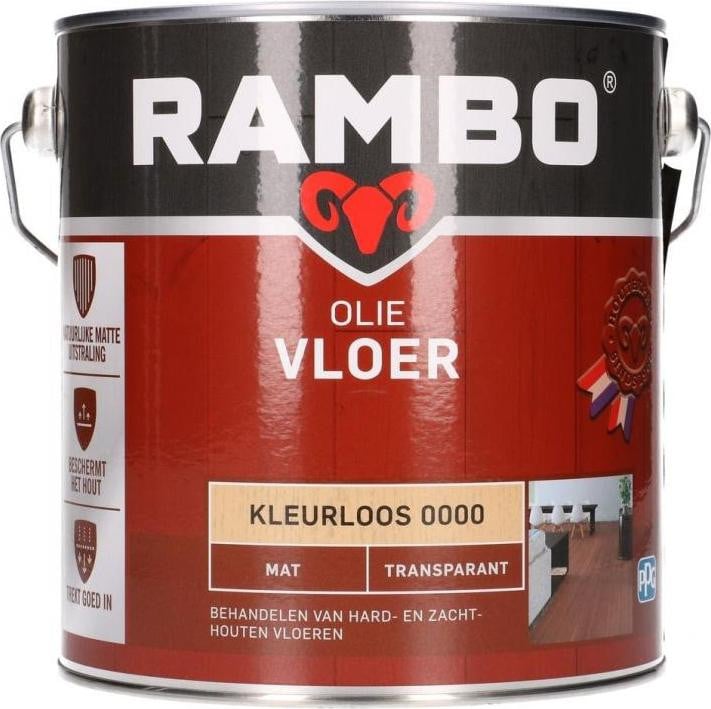 Rambo Transparante Matte Vloerolie voor Hout, 2,5 l